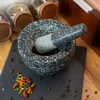 Granite mortar with pestle - 10 ['Granite mortar', ' mortar with piston', ' stone mortar', ' mortar of stone', ' kitchen mortar', ' mortar for herbs']