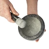 Granite mortar with pestle - 6 ['Granite mortar', ' mortar with piston', ' stone mortar', ' mortar of stone', ' kitchen mortar', ' mortar for herbs']