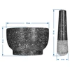 Granite mortar with pestle - 8 ['Granite mortar', ' mortar with piston', ' stone mortar', ' mortar of stone', ' kitchen mortar', ' mortar for herbs']