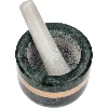 Granite mortar with pestle, decorative - 4 ['ornamental mortar', ' granite mortar', ' mortar with piston', ' stone mortar', ' mortar of stone', ' kitchen mortar', ' mortar for herbs']