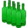 Green 0.75 L wine bottle - 8 pcs shrink-wrap pack  - 1 ['alcohol bottle', ' decorated alcohol bottles', ' glass alcohol bottle', ' moonshine bottles for wedding party', ' liqueur bottle', ' decorated liqueur bottles', ' wine bottle', ' bottle for wine']