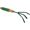 Hand cultivator - metal, green  - 1 ['metal claws', ' garden claws', ' rakes with claws']