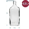 Hip flask 500 mL with a screw cap, 6 pcs. - 11 ['500 ml bottle', ' flask', ' tincture bottle', ' alcohol bottle', ' half liter bottle', ' bottle set']