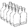 Hip flask bottle for infusion liqueurs, 200 ml - 10 pcs  - 1 ['hip glass bottle', ' glass bottle', ' bottle for homemade infusion liqueurs', ' glass bottles', ' 200 mL bottles', ' 10 pieces', ' bottle with screw cap', ' small bottles', ' small glass bottles']