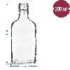 Hip flask bottle for infusion liqueurs, 200 ml - 10 pcs - 4 ['hip glass bottle', ' glass bottle', ' bottle for homemade infusion liqueurs', ' glass bottles', ' 200 mL bottles', ' 10 pieces', ' bottle with screw cap', ' small bottles', ' small glass bottles']