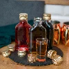 Hip flask bottle for infusion liqueurs, 200 ml - 10 pcs - 7 ['hip glass bottle', ' glass bottle', ' bottle for homemade infusion liqueurs', ' glass bottles', ' 200 mL bottles', ' 10 pieces', ' bottle with screw cap', ' small bottles', ' small glass bottles']