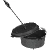 Holder/fire iron for the lid of a cast iron pot or cauldron - 3 ['fire iron', ' painted fire iron', ' steel fire iron', ' lid holder', ' lid lifter', ' for cast iron cauldron', ' for cast iron pot']