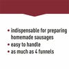 Horizontal sausage stuffer 3 kg - 20 ['for stuffing sausages', ' for home-made sausages', ' spritzers', ' gastronomic stuffing machine', ' butchery equipment', ' large stuffing machine']