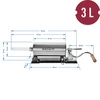 Horizontal sausage stuffer 3 kg - 11 ['for stuffing sausages', ' for home-made sausages', ' spritzers', ' gastronomic stuffing machine', ' butchery equipment', ' large stuffing machine']