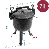 Hunting pot - 7 L cast iron - 4 ['cast iron cauldron', ' fireplace cauldron', ' Hungarian cauldron', ' hunting pot', ' gift']