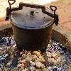 Hunting pot - 7 L cast iron - 8 ['cast iron cauldron', ' fireplace cauldron', ' Hungarian cauldron', ' hunting pot', ' gift']