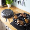 Indoor grilling pan with grate - 3 ['grill pan', ' gas burner pan', ' grill pan with lid', ' grill pan with handle', ' home made grill', ' gift']