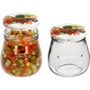 “Inverted Amphora” 500 ml twist-off jar with Ø82/6 coloured lid - 6 ['jar', ' amphora jar', ' 500 ml jar', ' set of jars', ' glass jars', ' jars for preserves', ' jars for beauty products', ' jars 6 pieces', ' glass jar', ' jars for jams', ' jars for fruit preserves', ' jars for marmalades', ' jars for meat preserves', ' jars for jars', ' jars for beauty products']
