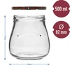 “Inverted Amphora” 500 ml twist-off jar with Ø82/6 coloured lid - 10 ['jar', ' amphora jar', ' 500 ml jar', ' set of jars', ' glass jars', ' jars for preserves', ' jars for beauty products', ' jars 6 pieces', ' glass jar', ' jars for jams', ' jars for fruit preserves', ' jars for marmalades', ' jars for meat preserves', ' jars for jars', ' jars for beauty products']