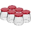 “Inverted Amphora” 500 ml twist-off jar with Ø82/6 maroon lid  - 1 ['jar', ' amphora jar', ' 500 ml jar', ' set of jars', ' glass jars', ' jars for preserves', ' jars for beauty products', ' jars 6 pieces', ' glass jar', ' jars for jams', ' jars for fruit preserves', ' jars for marmalades', ' jars for meat preserves', ' jars for jars', ' jars for beauty products']