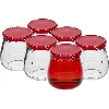 “Inverted Amphora” 500 ml twist-off jar with Ø82/6 maroon lid - 2 ['jar', ' amphora jar', ' 500 ml jar', ' set of jars', ' glass jars', ' jars for preserves', ' jars for beauty products', ' jars 6 pieces', ' glass jar', ' jars for jams', ' jars for fruit preserves', ' jars for marmalades', ' jars for meat preserves', ' jars for jars', ' jars for beauty products']