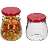“Inverted Amphora” 500 ml twist-off jar with Ø82/6 maroon lid - 5 ['jar', ' amphora jar', ' 500 ml jar', ' set of jars', ' glass jars', ' jars for preserves', ' jars for beauty products', ' jars 6 pieces', ' glass jar', ' jars for jams', ' jars for fruit preserves', ' jars for marmalades', ' jars for meat preserves', ' jars for jars', ' jars for beauty products']