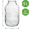 Jar 5L Ø100 - 6pcs. - 9 ['Liquor jar', ' liquor jar', ' alcohol jar', ' pickling jar', ' punch jar', ' lemonade jar', ' 5L jar', ' jar without cap', ' decorative jar', ' decorative jar', ' preserving jar', ' jar', ' glass jar', ' jar fi 100', ' jars 6 pieces']