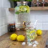 Jar with tap, 3.8 L - on a stand - 6 ['a jar with a tap', ' a lemonade jar', ' a punch jar', ' a beverage jar', ' a beverage dispenser', ' for parties', ' for serving drinks', ' glass jar with a tap', ' jar on a stand']