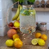 Jar with tap, 3.8 L - on a stand - 4 ['a jar with a tap', ' a lemonade jar', ' a punch jar', ' a beverage jar', ' a beverage dispenser', ' for parties', ' for serving drinks', ' glass jar with a tap', ' jar on a stand']