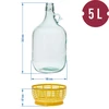 Lady demijohn 5 L with a holder - 8 