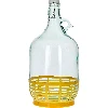 Lady demijohn 5 L with a mechanical closure and a plastic basket  - 1 