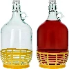 Lady demijohn 5 L with a mechanical closure and a plastic basket - 3 