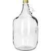 Lady demijohn 5 L with a screw cap, without a basket (white glass, golden screw cap)  - 1 