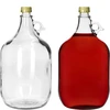 Lady demijohn 5 L with a screw cap, without a basket (white glass, golden screw cap) - 4 