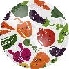 Lid Ø82/6 vegetable face - 10 pcs  - 1 ['lids for jars', ' lids for preserves', ' coloured lids', ' for Ø82 jars', ' for pasteurizing', ' lids with safety button']