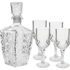 Liquer set - decanter + 4 glasses  - 1 ['gift', ' liqueur set', ' glass set', ' 4 goblets liqueur decanter', ' decorative alcohol glass']