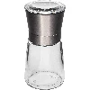Manual salt and pepper grinder, 13 cm, glass  - 1 ['manual grinder', ' pepper mill', ' ground pepper', ' ground salt', ' peppercorns', ' ceramic grinders', ' glass mill']