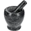 Marble kitchen mortar, black, Ø 10.5 cm  - 1 ['mortar', ' mortar and pestle', ' marble mortar', ' stone mortar', ' mortar made of stone', ' kitchen mortar', ' mortar for herbs', ' mortar made of marble', ' decorative mortar', ' mortar for kitchen', ' mortar for herbs', ' mortar for spices', ' elegant mortar', ' attractive mortar']