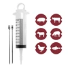 Meat injector with 2 injection needles - 9 ['sausage', ' meat', ' meat syringe', ' stainless steel needles', ' injection needle', ' meat', ' curing needle']