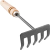 Metal rake with wood handle  - 1 