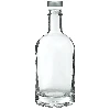 Miss Barku 700 ml bottle - screw cap, white - 2 ['alcohol bottle', ' decorated alcohol bottles', ' glass alcohol bottle', ' moonshine bottles for wedding party', ' liqueur bottle', ' decorated liqueur bottles']