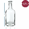 Miss Barku 700 ml bottle - screw cap, white - 5 ['alcohol bottle', ' decorated alcohol bottles', ' glass alcohol bottle', ' moonshine bottles for wedding party', ' liqueur bottle', ' decorated liqueur bottles']
