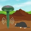 Mole repellent powered with a solar battery - 6 ['mole repeller', ' anti-mole', ' way to get rid of moles', ' against voles', ' against voles', ' against field mice', ' solar repeller']