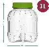 Multi-functional 3 L jar with tap - 6 ['PET jar', ' plastic jar', ' jar made of plastic', ' multi-purpose jar', ' shatterproof jar', ' jar with tap', ' jar with small tap', ' lemonade jar', ' jar with lid and stopper', ' citronade', ' lemonade', ' punch', ' decanting']