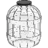 Multifunctional 10 L jar with black metal cap  - 1 ['unbreakable jar', ' pet jar', ' plastic jar', ' metal screw cap jar', ' large 10 L jar', ' pickling jar', ' pickle jar', ' kimchi jar', ' multipurpose jar']