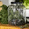 Multifunctional 3 L jar with black metal cap - 12 ['unbreakable jar', ' pet jar', ' plastic jar', ' metal screw cap jar', ' 3 L large jar', ' pickling jar', ' pickle jar', ' kimchi jar', ' multipurpose jar']