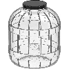 Multifunctional 8 L jar with black metal cap  - 1 ['unbreakable jar', ' pet jar', ' plastic jar', ' metal screw cap jar', ' large 8 L jar', ' pickling jar', ' pickle jar', ' kimchi jar', ' multipurpose jar']