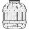 Multifunctional 8 L jar with black metal cap - 3 ['unbreakable jar', ' pet jar', ' plastic jar', ' metal screw cap jar', ' large 8 L jar', ' pickling jar', ' pickle jar', ' kimchi jar', ' multipurpose jar']