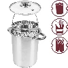 Multifunctional stock pot with basket - 3 ['tall pot for a pressure ham cooker', ' pressure ham cooker dishes', ' pressure ham cooker', ' pressure ham cooker pot', ' basket for vegetable cooking', ' basket for French fries', ' multi-purpose pot for scalding meat and processed meat']