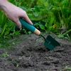 Narrow hand trowel - metal, green - 3 ['Narrow shovel', ' metal shovel', ' garden shovel']
