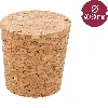 Natural tapered cork Ø33/40mm , agglomerate  - 2 ['cork', ' cork for wine', ' bottle cork', ' wine stopper', ' wine bottles with corks']