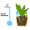 Plant watering spheres, white, semi-transparent, 360 ml - 2 pcs - 5 