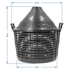 Plastic basket for 20l demijohn - 3 ['garden basket for demijohn', ' for wine', ' homemade wine basket', ' basket for wine demijohn', ' wine basket', ' basket for demijohn']