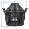 Plastic basket for 5 L demijohn - 3 ['basket for a wine demijohn', ' garden basket', ' leaf basket', ' plastic basket', ' openwork basket']