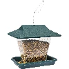 Plastic bird feeder - 19,5x14,5x18 cm, green - 4 ['bird feeder', ' plastic bird feeder', ' winter bird feeding', ' green bird feeder']